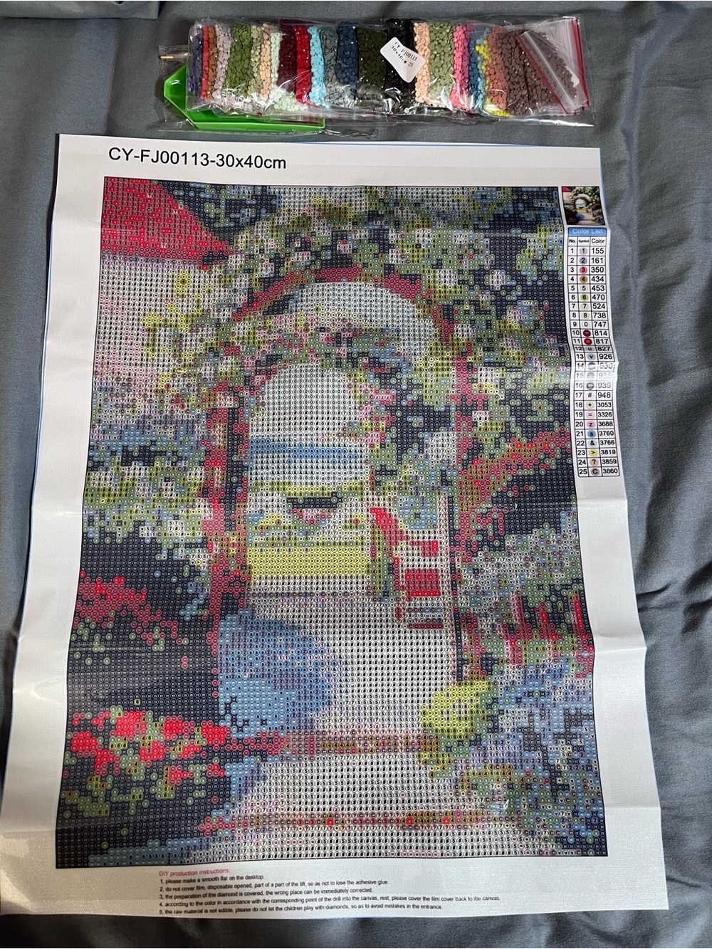 Diamond Painting Kit - Floral Archway Scene in Multicolor